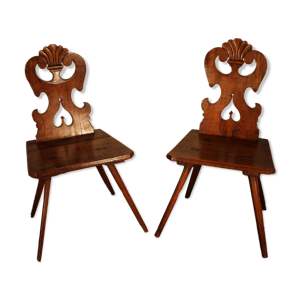 Paire de chaises 18 eme