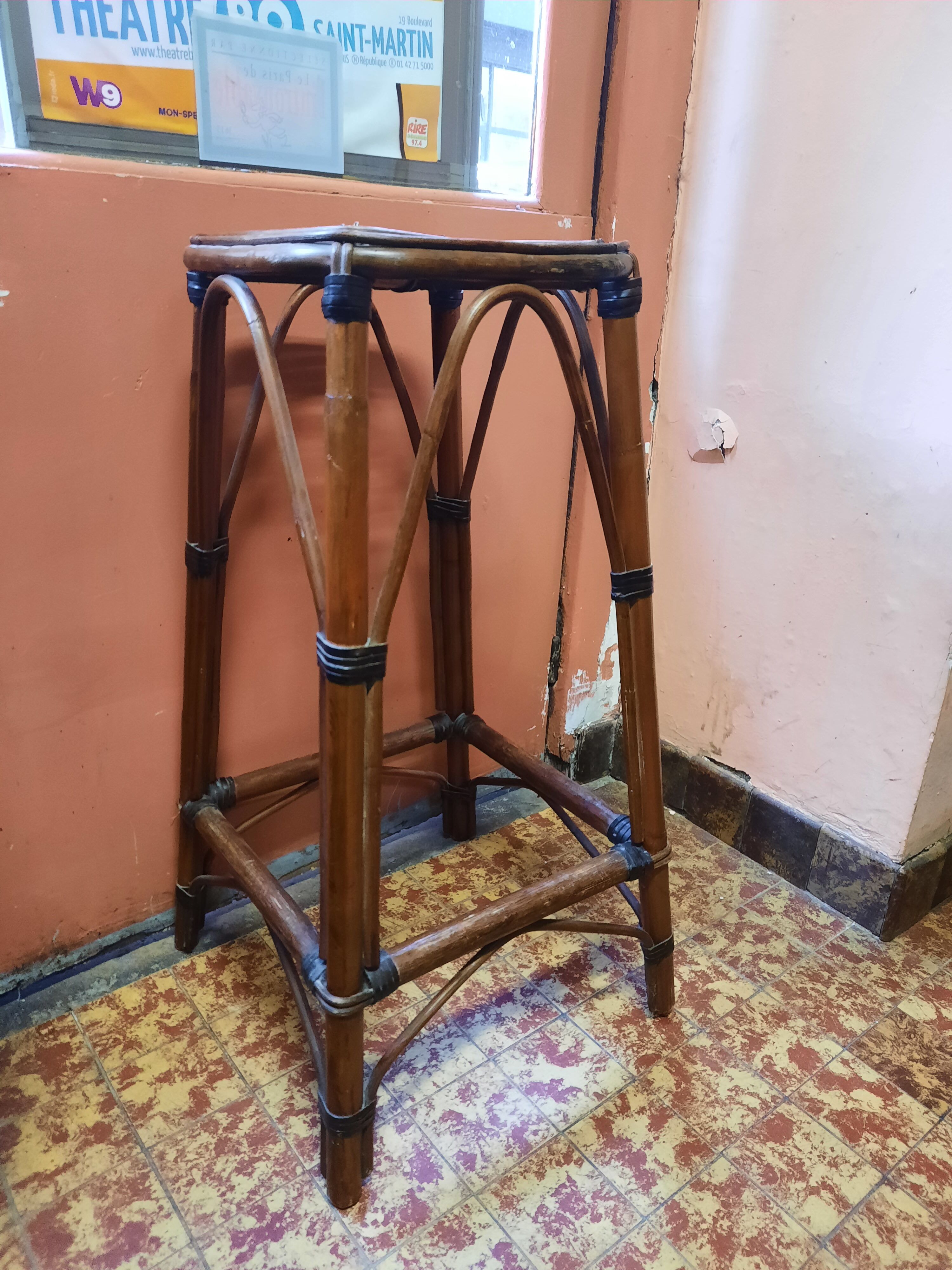 Bamboo bar stool