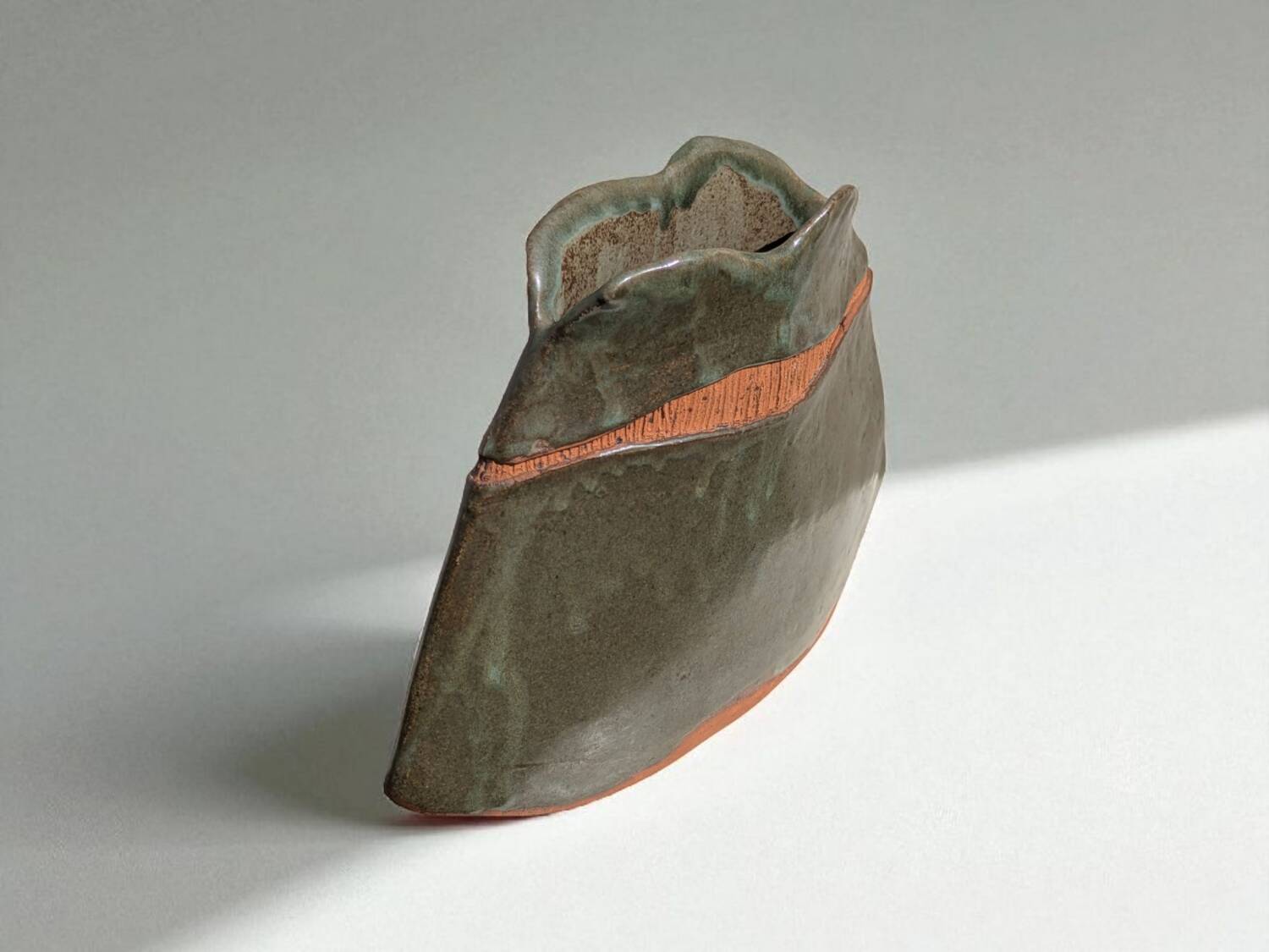 Sculptural vase in glazed stoneware – Odile Pichon – Vintage ceramics