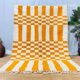 Orange Berber rug made of pure wool, handmade, 150/250 cm.