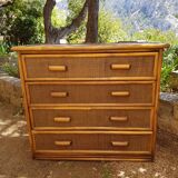 Rattan/bamboo chest of drawers