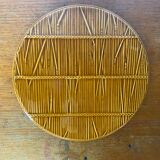 Antique Trivet GIEN Creation VAL D’OR Ceramic Straw Decor Fran