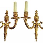 2 anciennes appliques bronze style Louis XVI