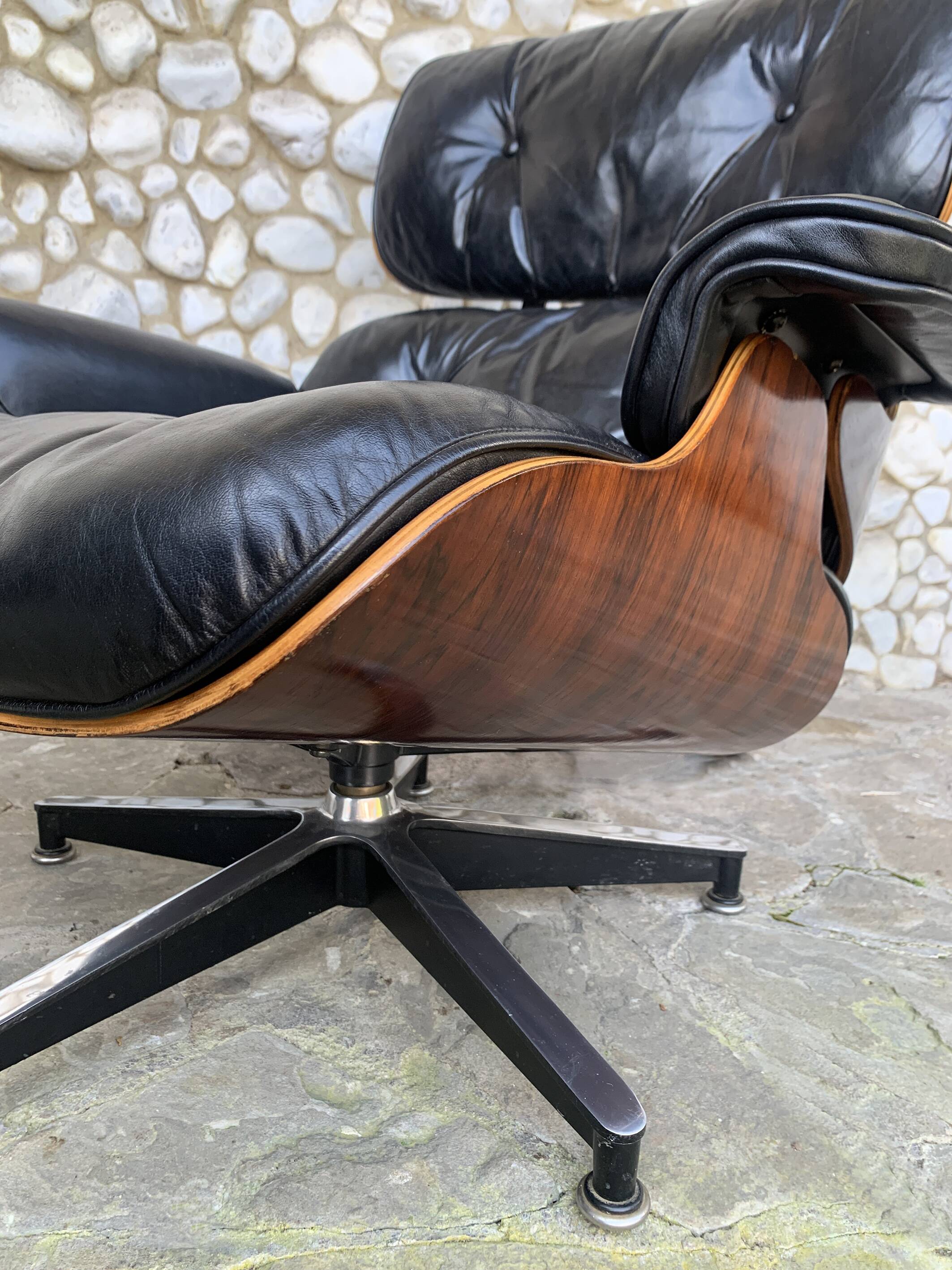 Herman Miller Lounge chair & ottoman palissandre Charles & Ray Eames 1960s