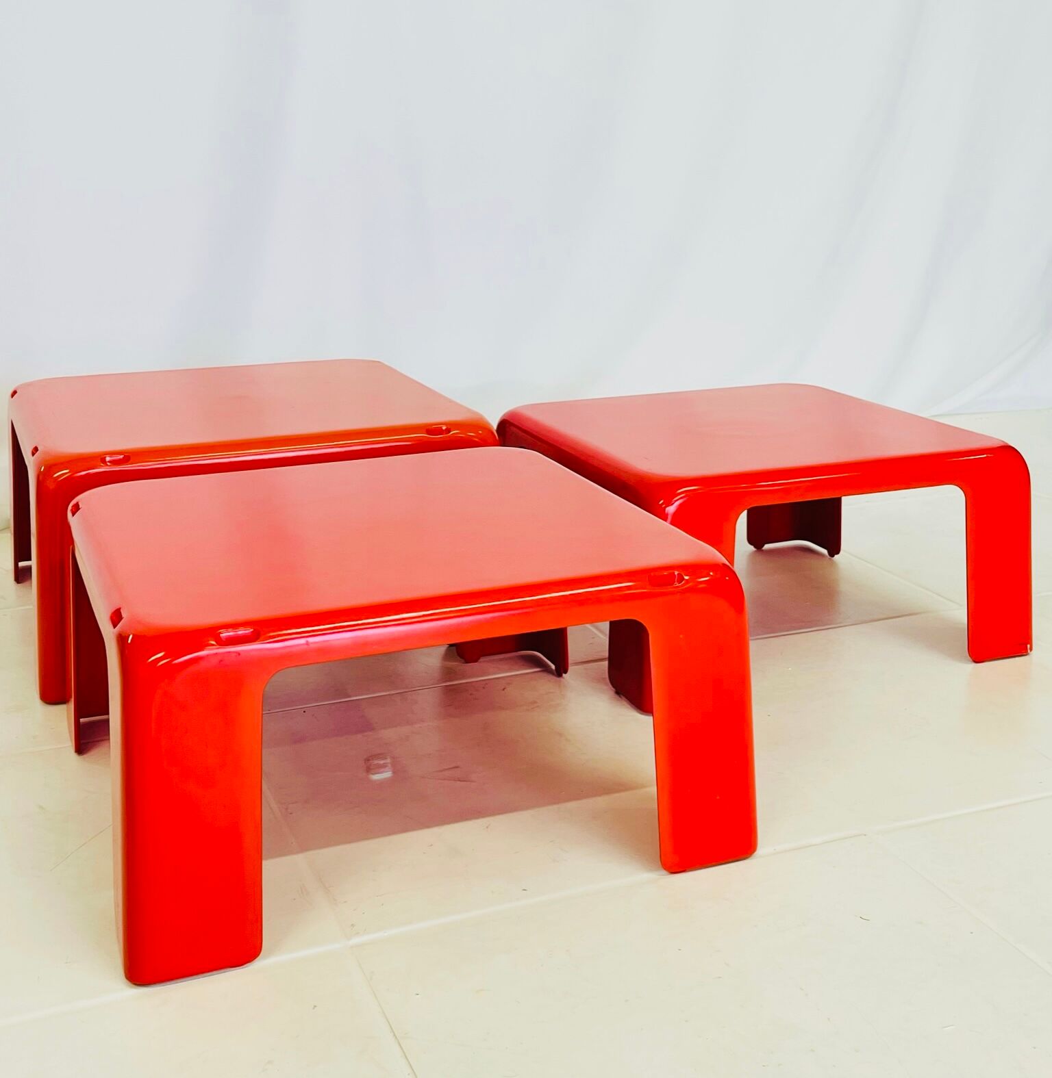 Set of 3 Gatti tables by Mario Bellini for C&B Italia