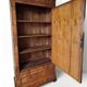 Louis-Philippe wardrobe in burl wood with mirror, 19th century