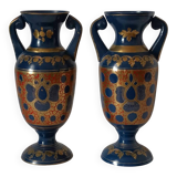 Pair of vintage brass vases