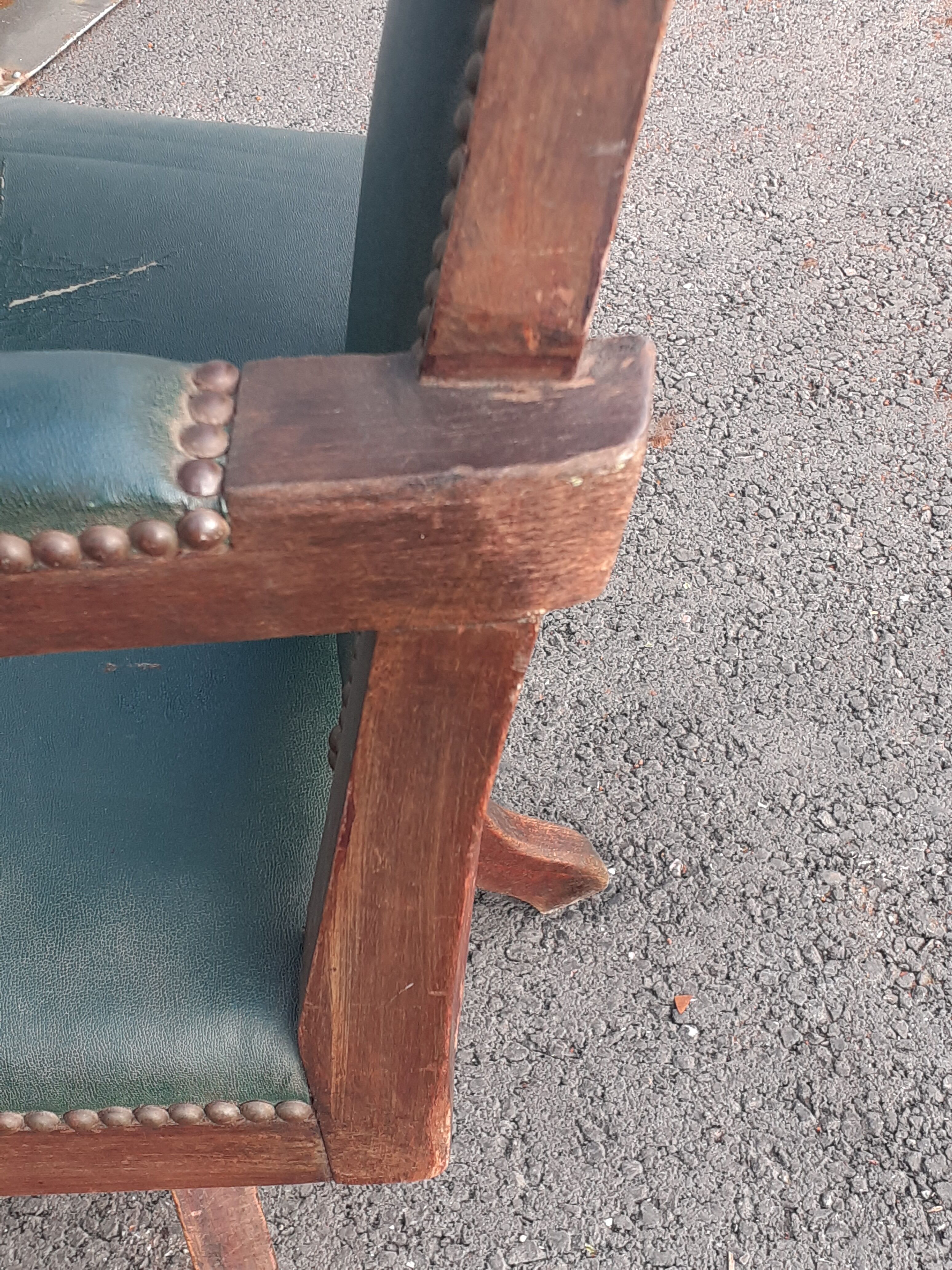 Fauteuil de bureau ancien administratif pivotant vintage