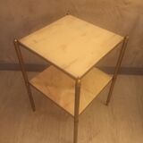 Marble and brass side table