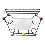 Ancien miroir porte manteau vintage