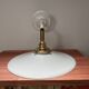 Vintage white opaline wall light