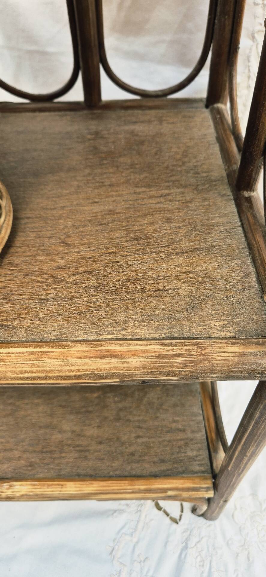 Rattan shelf