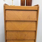 Chevron veneer chiffonier