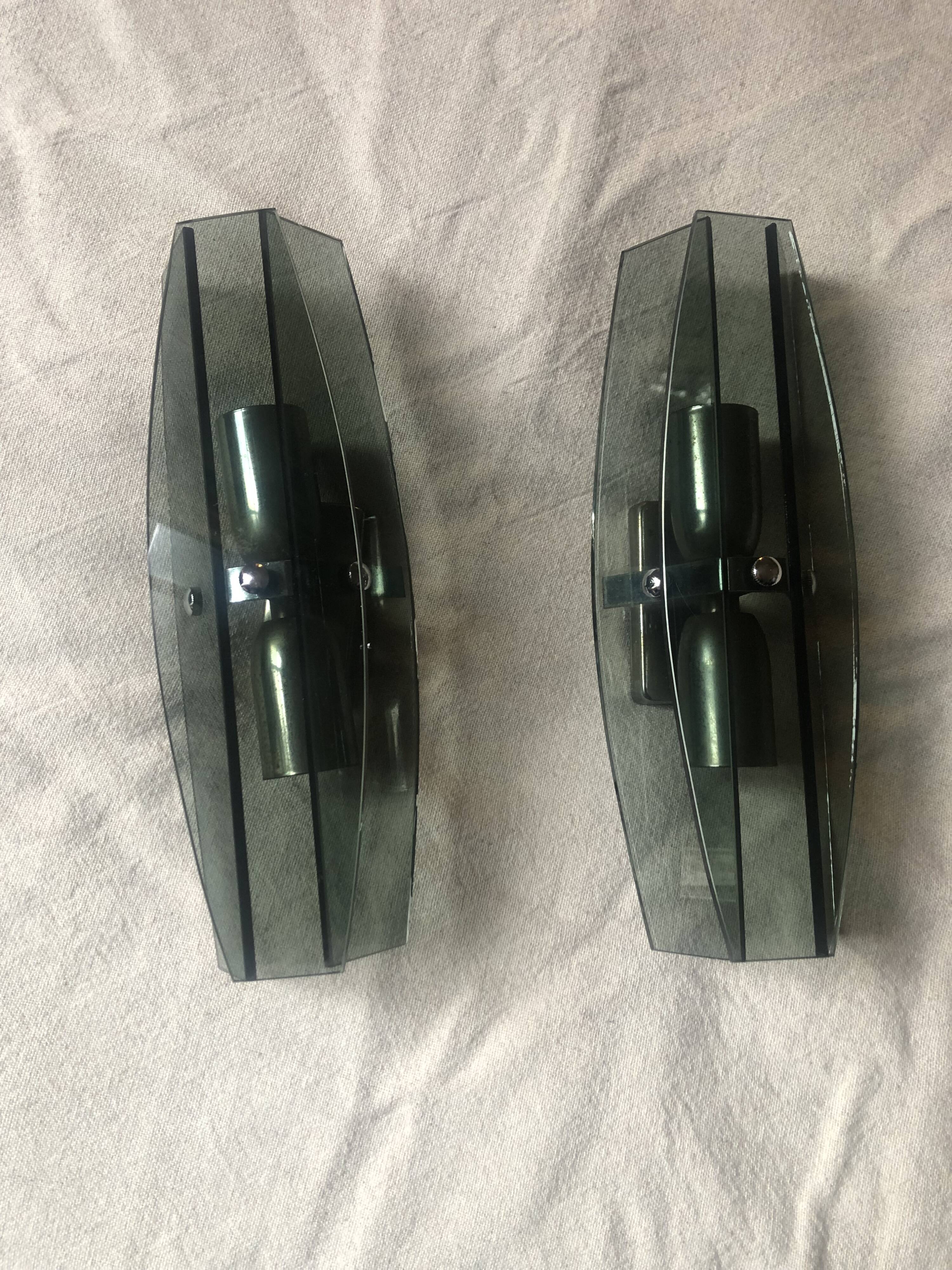 Italian wall lights Veca  70s