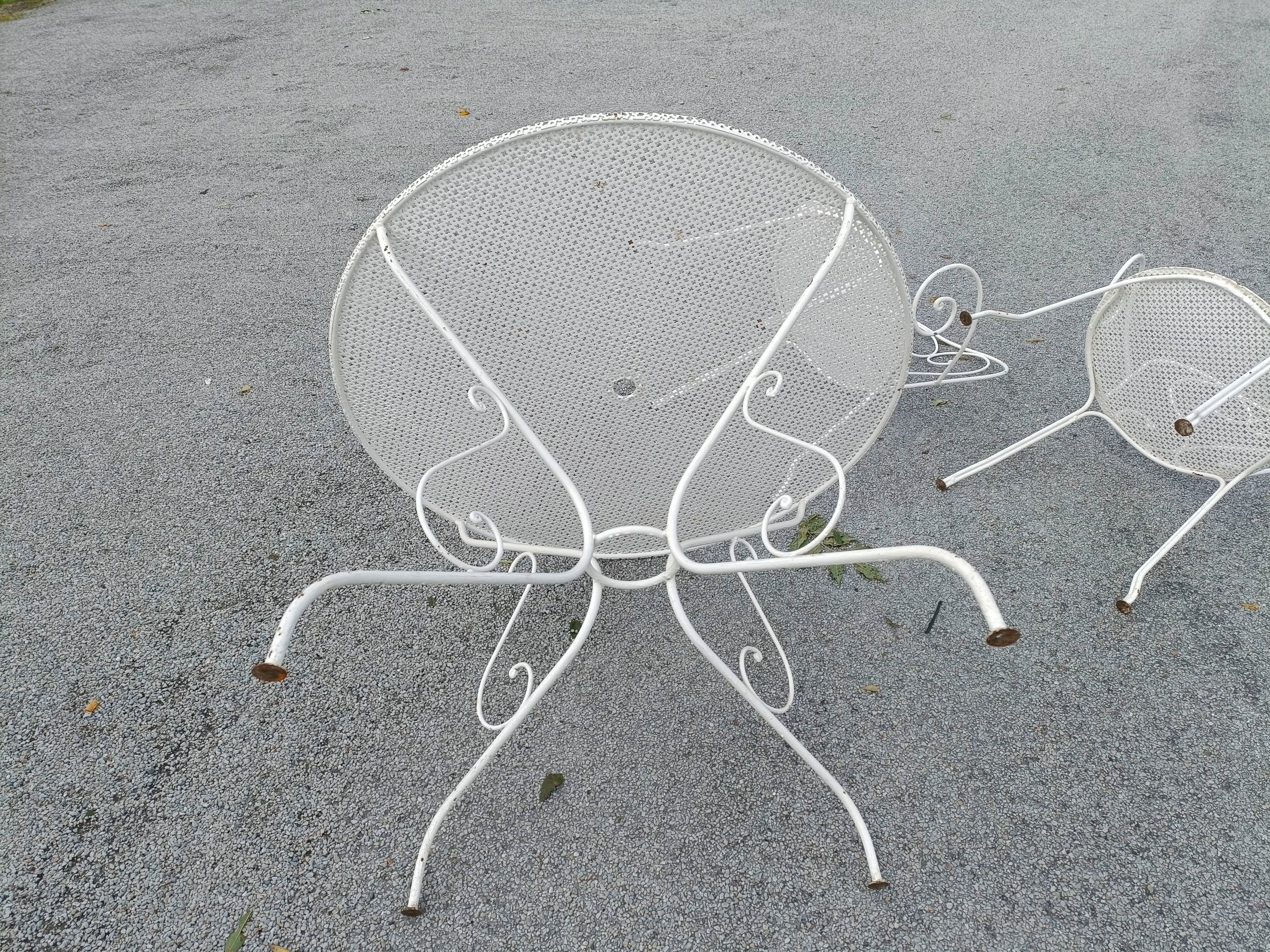Antique garden furniture in full metal iron