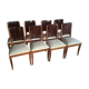 Suite de huit chaises Art Deco en palissandre
