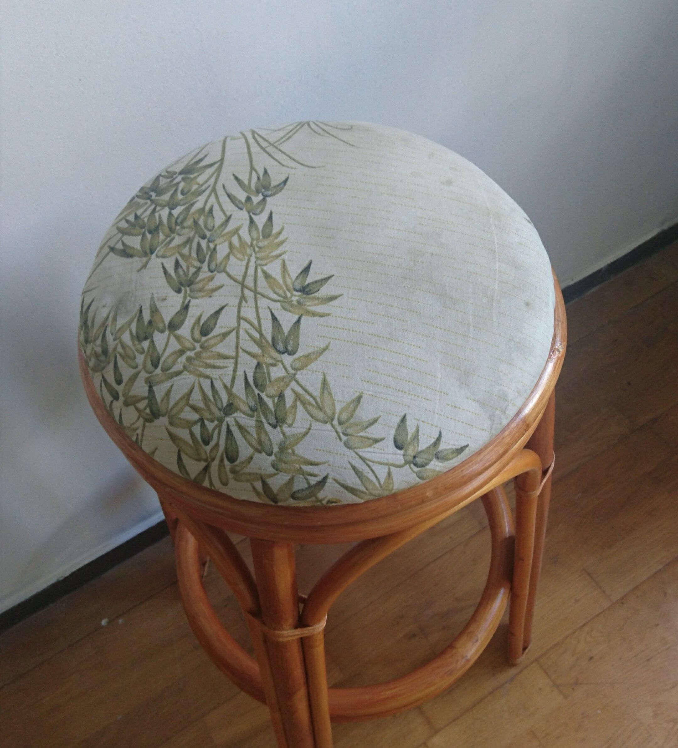 80's bamboo bar stool