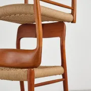 6 chairs model 75 in teak by Niels O. Møller, Denmark, 1950s