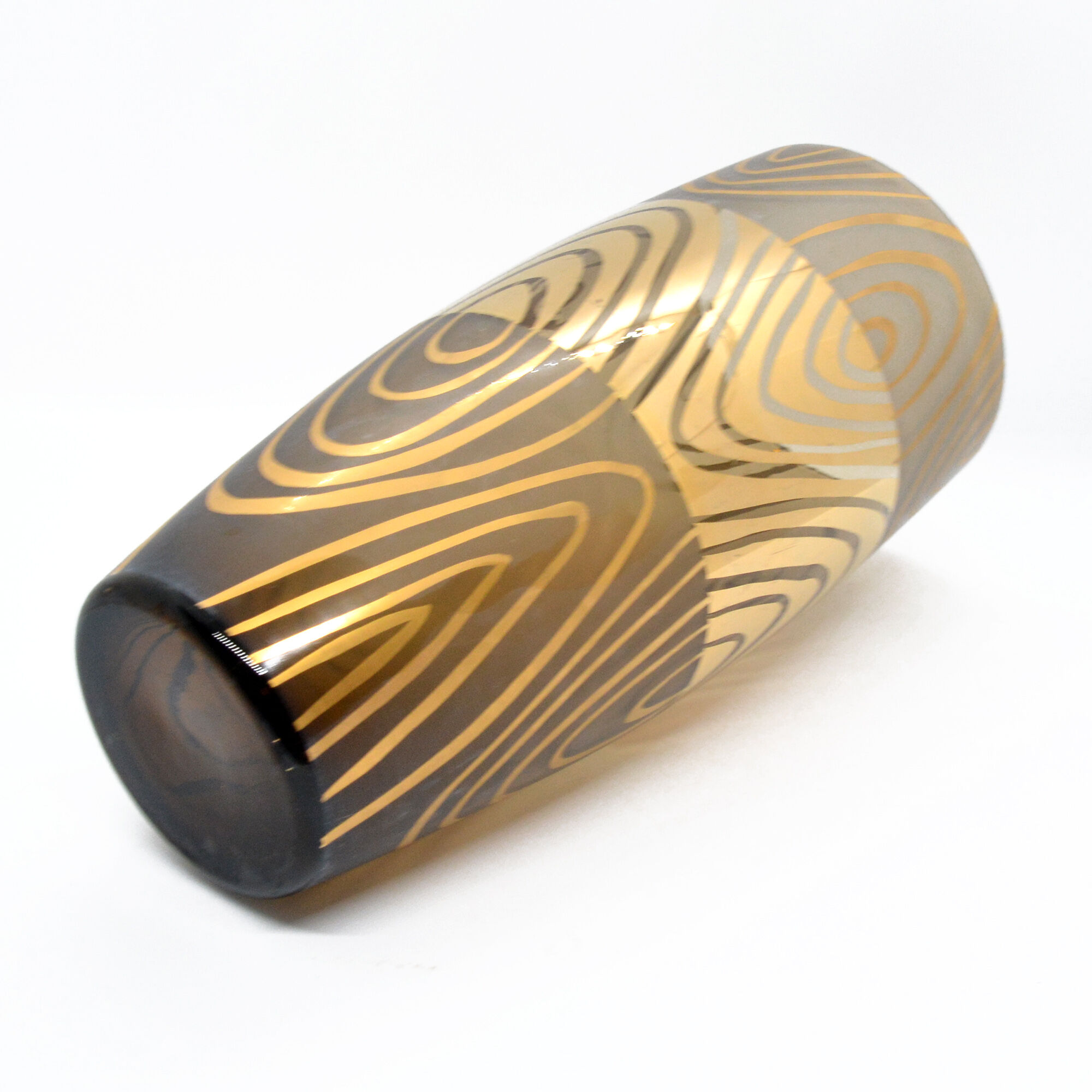 Smoked glass vase in the style of Hollywood Regency, Czechoslovakia of the 1960s