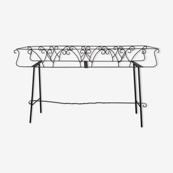 Vintage wrought iron rectangle planter stand