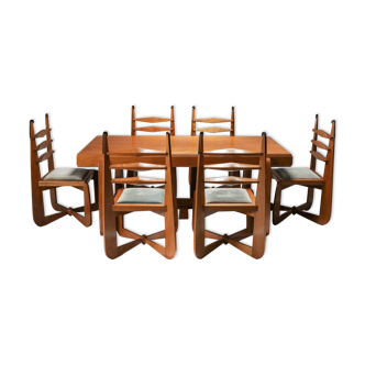 Expressionist modern oak dining room set - 1930s