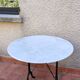 Round table marble and foot vintage cast iron