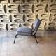 Vintage armchair from the 70s with angora fabric