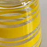 Pair of VINTAGE Silkscreened Glass Plant Pots