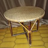 Antique rattan coffee table