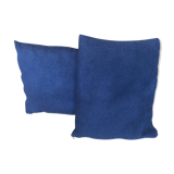 Pair of blue cushions