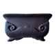 Rectangular cascade bonsai pot unglazed ceramic