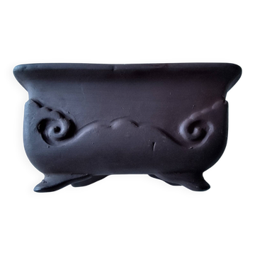 Rectangular unglazed ceramic bonsai pot