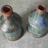 Duo bouteilles grès émaillé Dubois