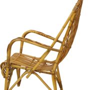 Vintage Set Rattan Chairs Armchairs Table Boho Design Sixties