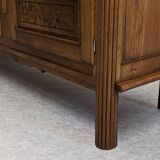 Brutalist oak sideboard by Joseph Savina circa 1950