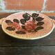 Old Plate VALLAURIS Polychrome Ceramic Flower Decor Vintage