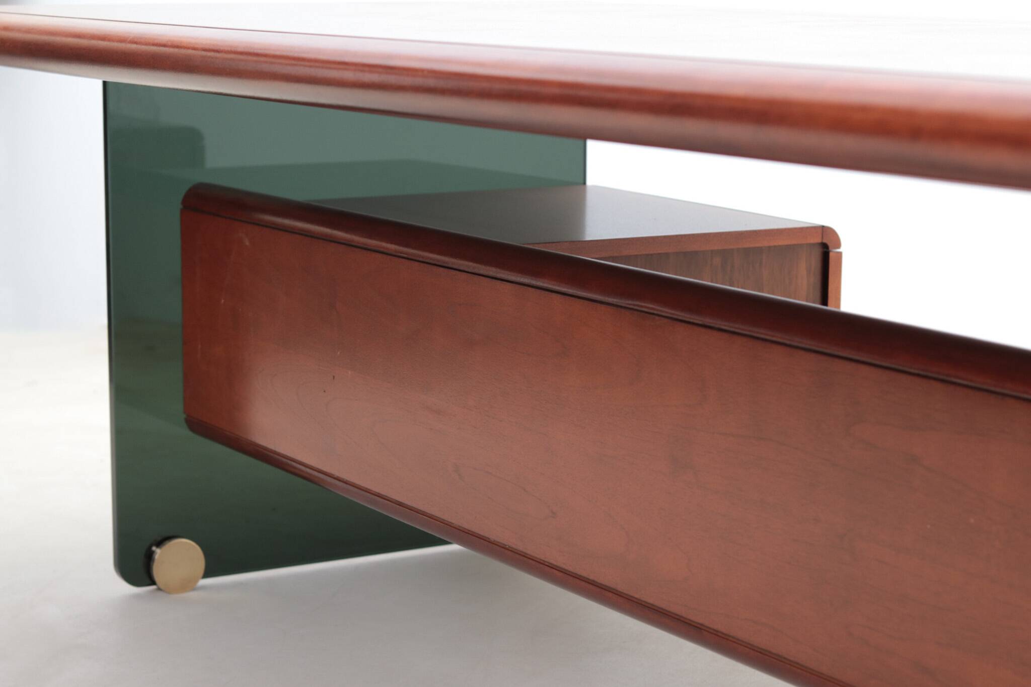 Mid-century modern glass desk, Italy 1960s