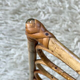 Vintage rattan magazine holder