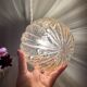 Vintage round amber glass globe pendant light