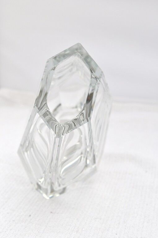 Multi-faceted glass vase