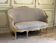 Louis XV style carved and painted wooden basket seat, 19th century.
