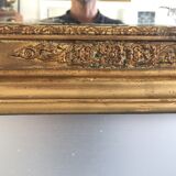 Mirror Restoration gilded gold&Ice Mercury/Moulding in medallions/Wood&Stuc/XIXth