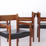 4 of 8 Vintage Armchairs, 1960s, Danish, Teak