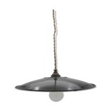 Hanging in black enamelled plate