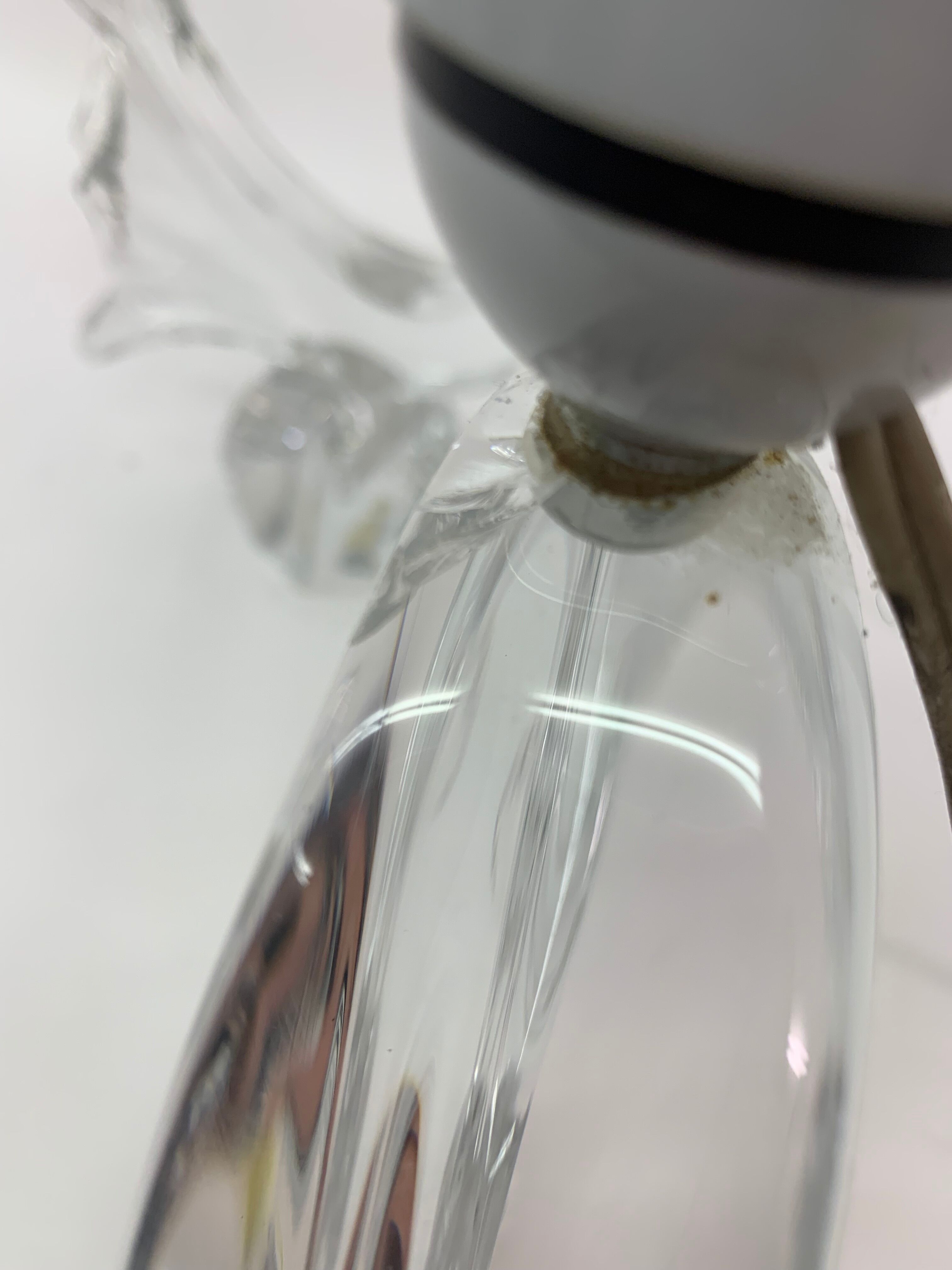 Set of 2 Daum France crystal table lamp , 1950's