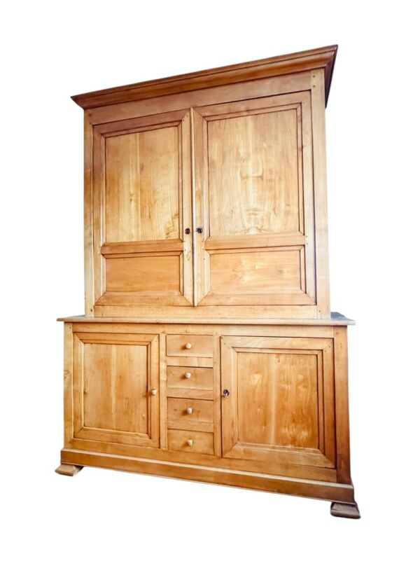 Buffet vaisselier en merisier blond