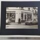 Vintage silver gelatin print of a street scene in a shop window, 1970s, framed, 52 x 42 cm