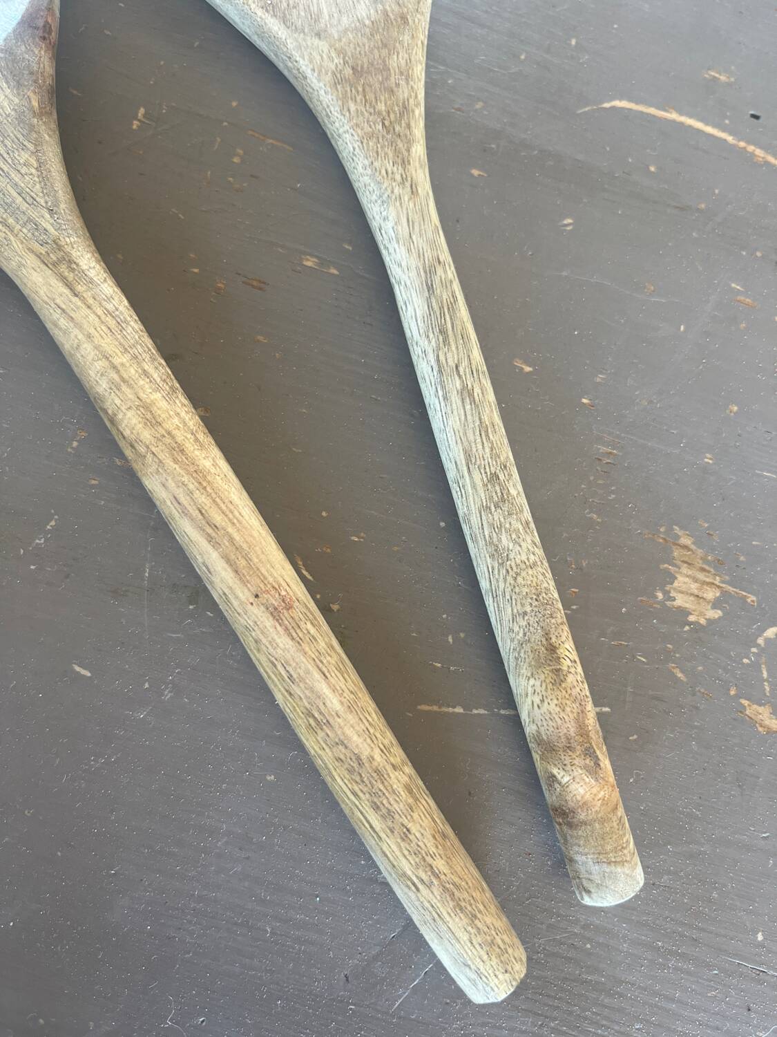 Wooden salad servers