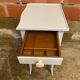 Louis xv style nightstand table wood drawer side vintage