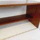 Wall shelf library with vintage ARP Minvielle secretary bar